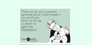 unwanted parenting advice