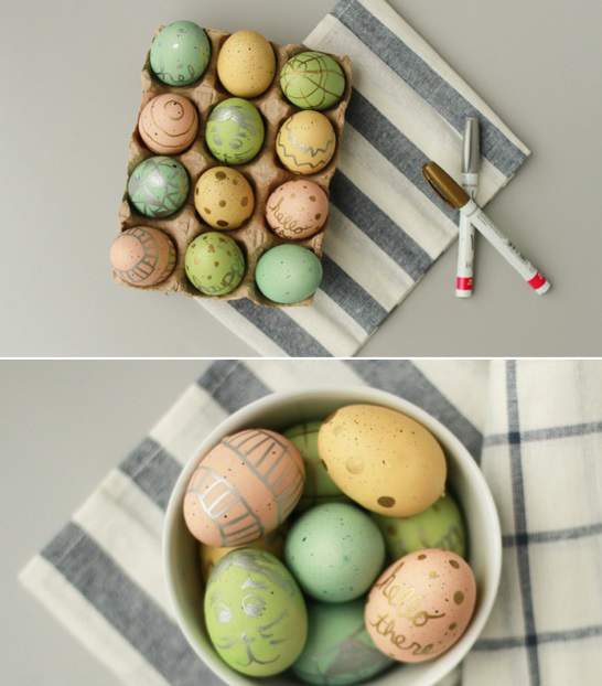 Metallic Easter Eggs