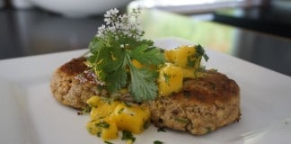 salmon cakes with mango salsa